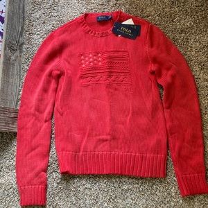 Polo cotton flag sweater